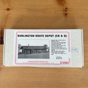 HO-Scale LASERKIT #144 Burlington Route Depot (CB & Q) NO INSTRUCTIONS
